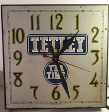 Vintage Used Tetley Tea Time Made in USA Sessions Electric Clock Forresthill CT
