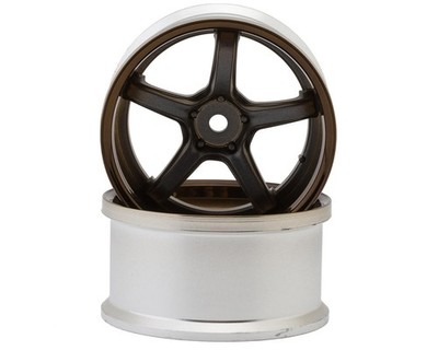 LAB Work Emotion T5R 1/10 2-Piece Concave Drift Wheels (Bronze/Grey) (2)