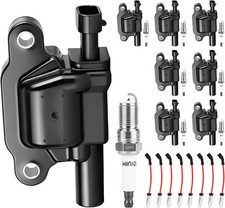 Ignition Coil Packs Iridium Spark Plugs Wires Kit Fit for Chevy Silverado Ta