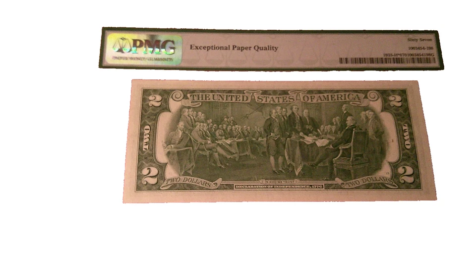 1976 $2 Federal Reserve *STAR* NOTE PMG SUPERB GEM 67 EPQ-ONLY 3 FINER - Image 2 of 2