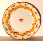 Meissen Scattered Flowers Floral Cup/ Saucer/ Plate B Form Trio Gold Encrusted — photo 9
