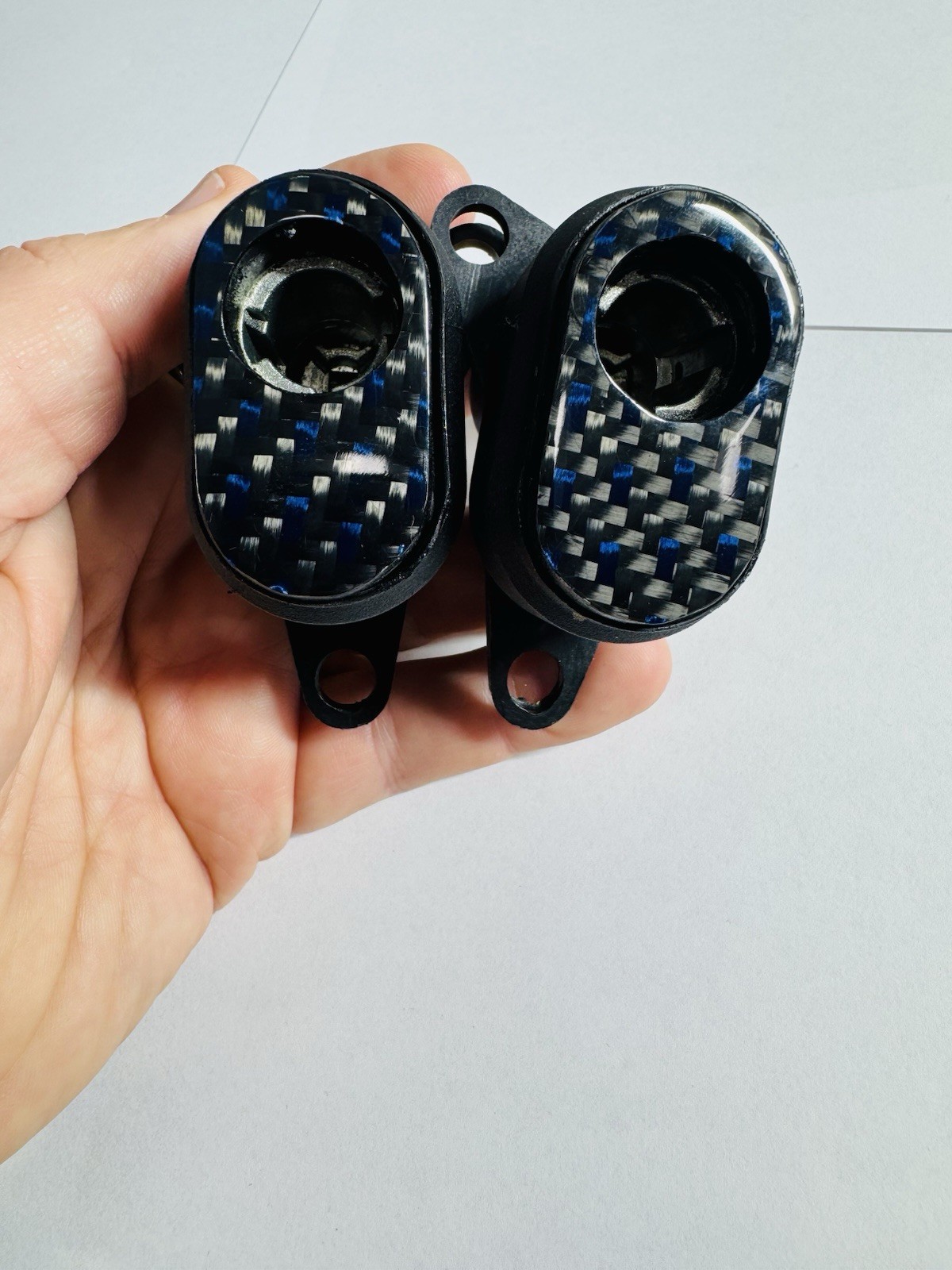 Lamborghini Diablo 6.0  Door Buttons OEM SET Blue Carbon Weave 0072005036 RARE