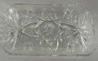 Vintage Anchor Hocking 5" x  8 1/2"  Rectangle Star of David Pattern Relish Dish
