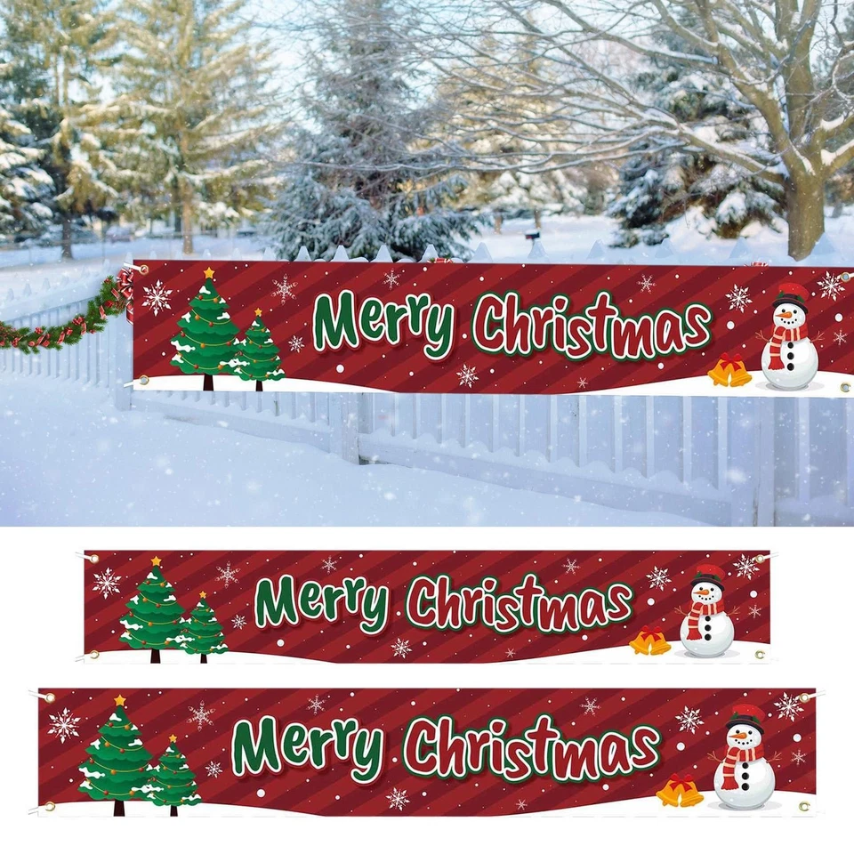Bannière de Noël, Décoration de Noël Suspendue, Toile de Fond pour Noël Ou - Photo 1/1