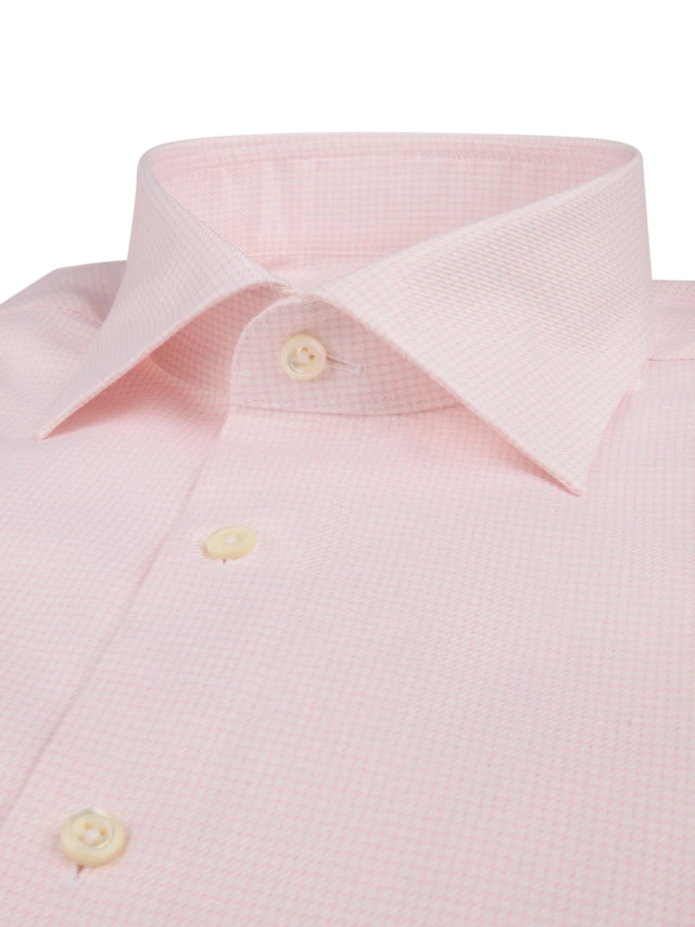 Stenstrom's Men's Light Pink Checked Twill Dress Shirt Fitted Body BNWT - Image 2 of 3