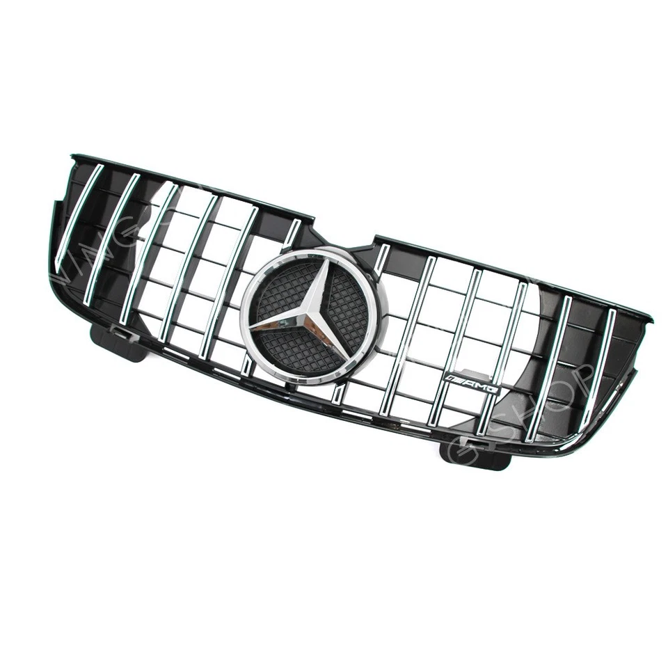 For Mercedes Benz GL-Class X164 07-12 GL320 GL350 GL450 Chrome Silver GT Grille Foto 4 de 4
