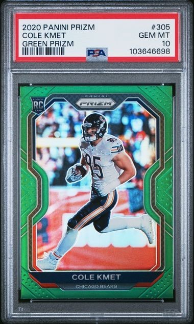 Cole Kmet Panini Prizm #305 Green Prizm