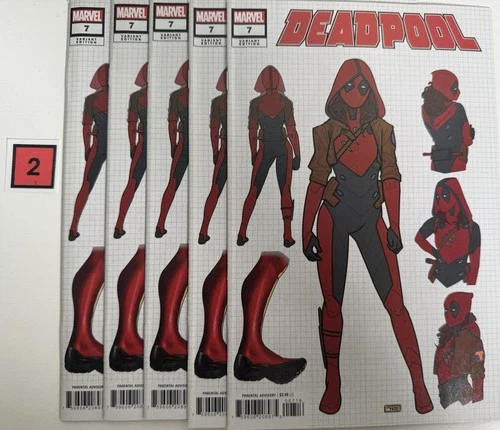 Deadpool #7  1:25 Ratio Incentive Variant (2024) Taurin Clarke Lot 5