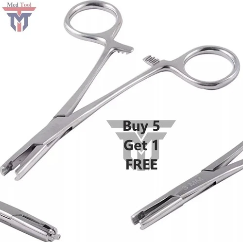5.5" Micro Dermal Anchor Tube 3mm Insertion Hemostat Forceps Body Piercing Tool - product listing photo