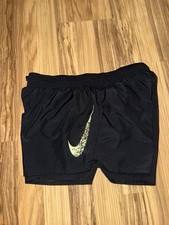 Nike Dri Fit Lined Running Athletic Shorts Women  s Size Large L Black EUC
