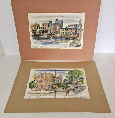 David Michael Numbered Baltimore Prints Fells Point Federal Hill Watercolor
