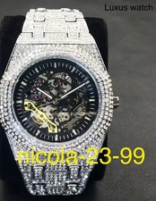 Armbanduhr Mechanisch Analog Skelett Silber/S...