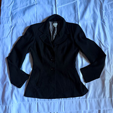 Vintage 90s BEBE Black Fitted Blazer – Made in USA – Size 6 office Siren