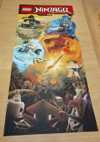 2x LEGO Display Flag Cloth NINJAGO Ninjas RARE 2011 Banner Promotional 2521