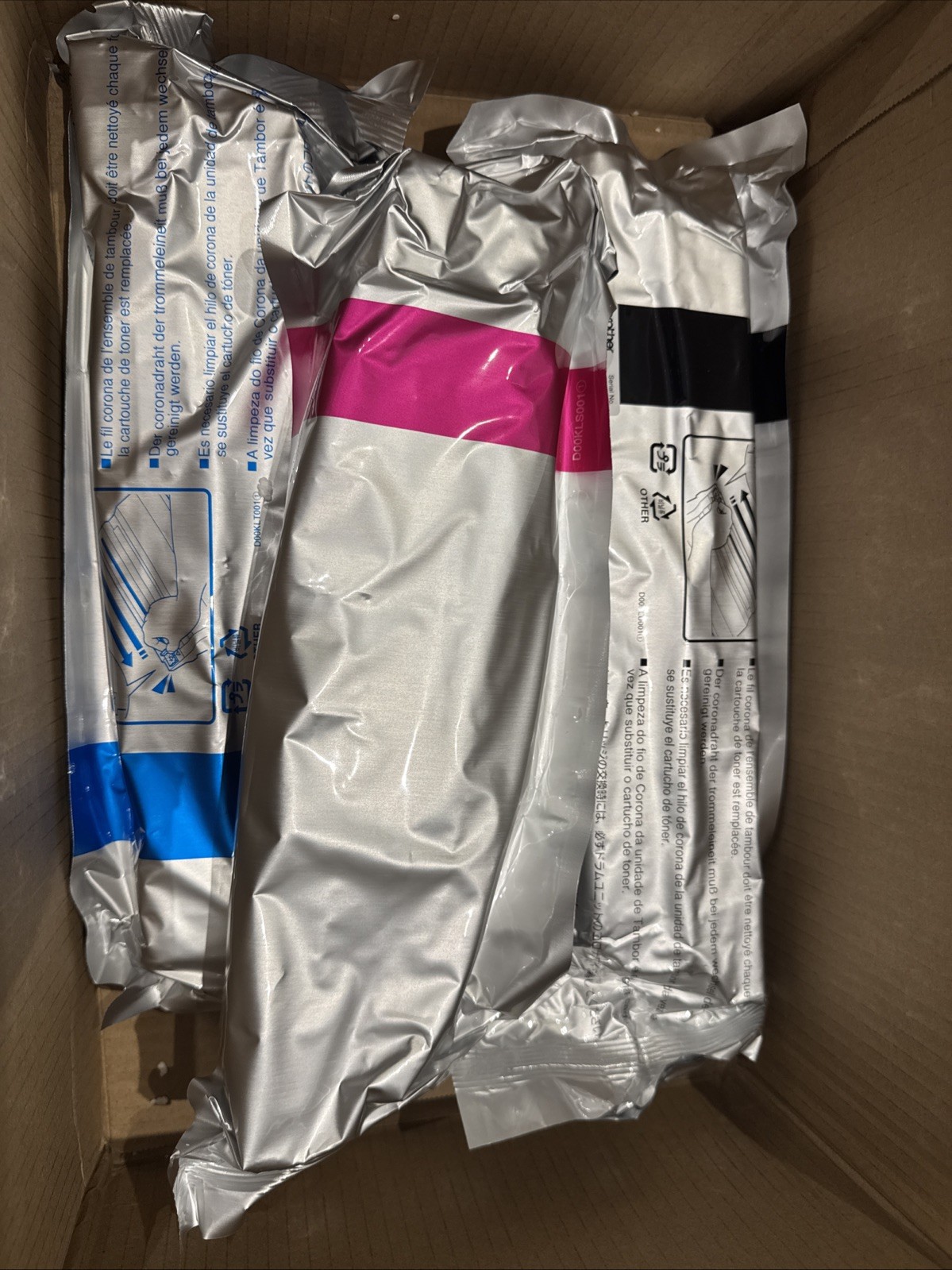 3 Genuine Original Brother TN243 Toner Cartridges - Black Cyan Magenta