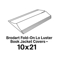 Brodart Fold-On Book Jacket Covers 10″×21″ – 5 10 25 50 Pack Lo-Luster USA