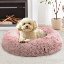 Calming Dog Bed Medium Size Dog, Anti-Anxiety Donut Medium Pet Bed, 27 Inches Fl