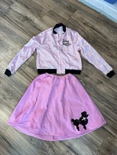 Girls Charades Poodle Skirt And Pink Ladies Jacket Size XL