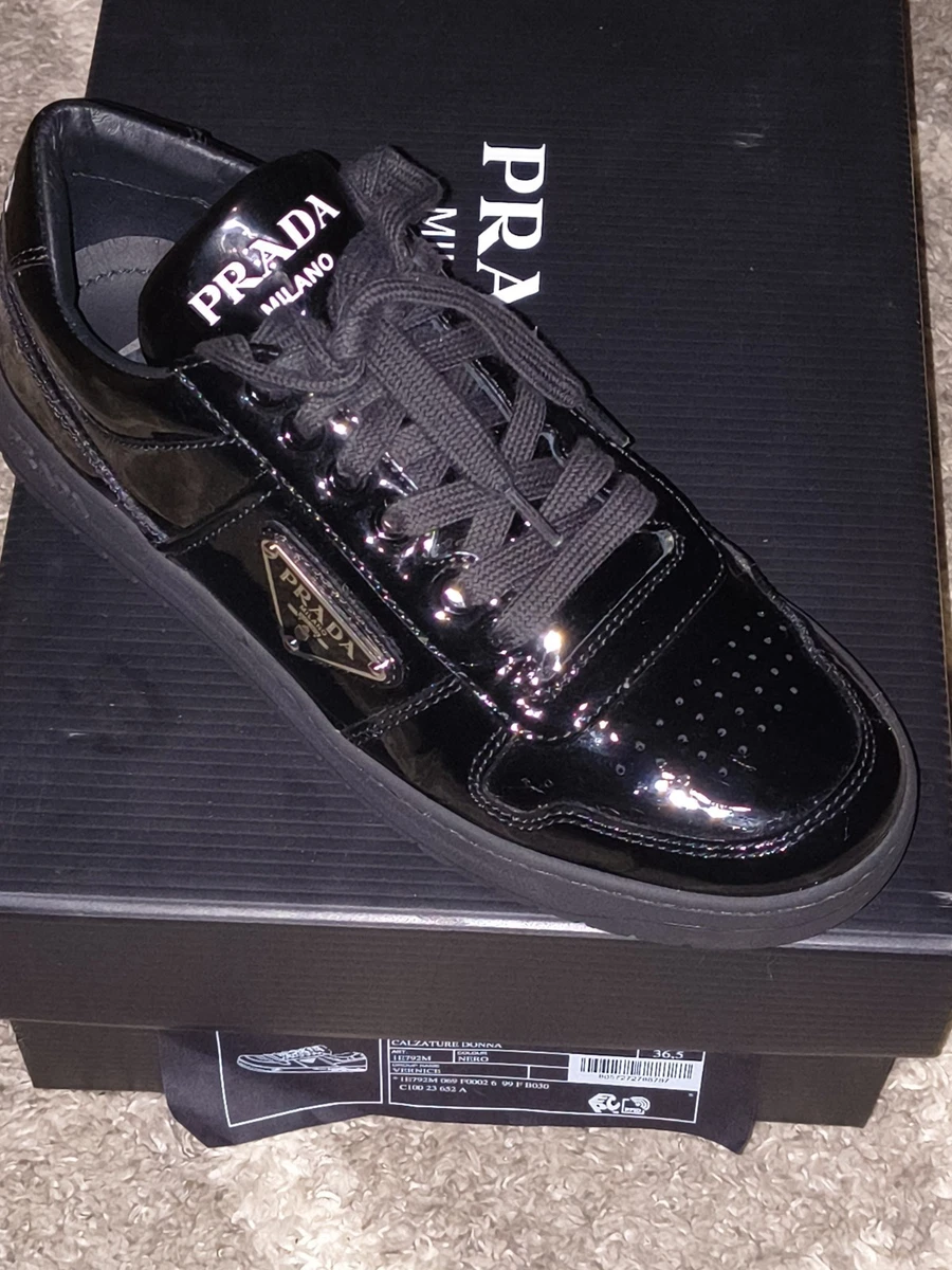 Prada Logo Sneakers Black W for sale | eBay