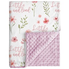 Floral Baby Blankets for Girls - Super Soft Nursery Minky Blanket, Newborn Ba...