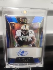 2021 Panini Select Signatures Jonathan Vilma #SSP-JVI Blue Prizm-Saints 28/99