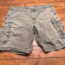 Carhartt Mens Relaxed Fit Cargo Shorts Olive Green Canvas Size 44 Workwear
