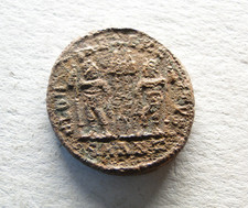 Constantius II Bronze Follis, GLOR-IA EXERC-ITVS (RIC VII Antioch 88).