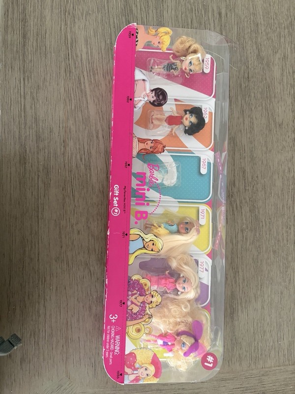 Opened Barbie mini B Gift Set Fashion Dolls 3-Pack- missing one doll