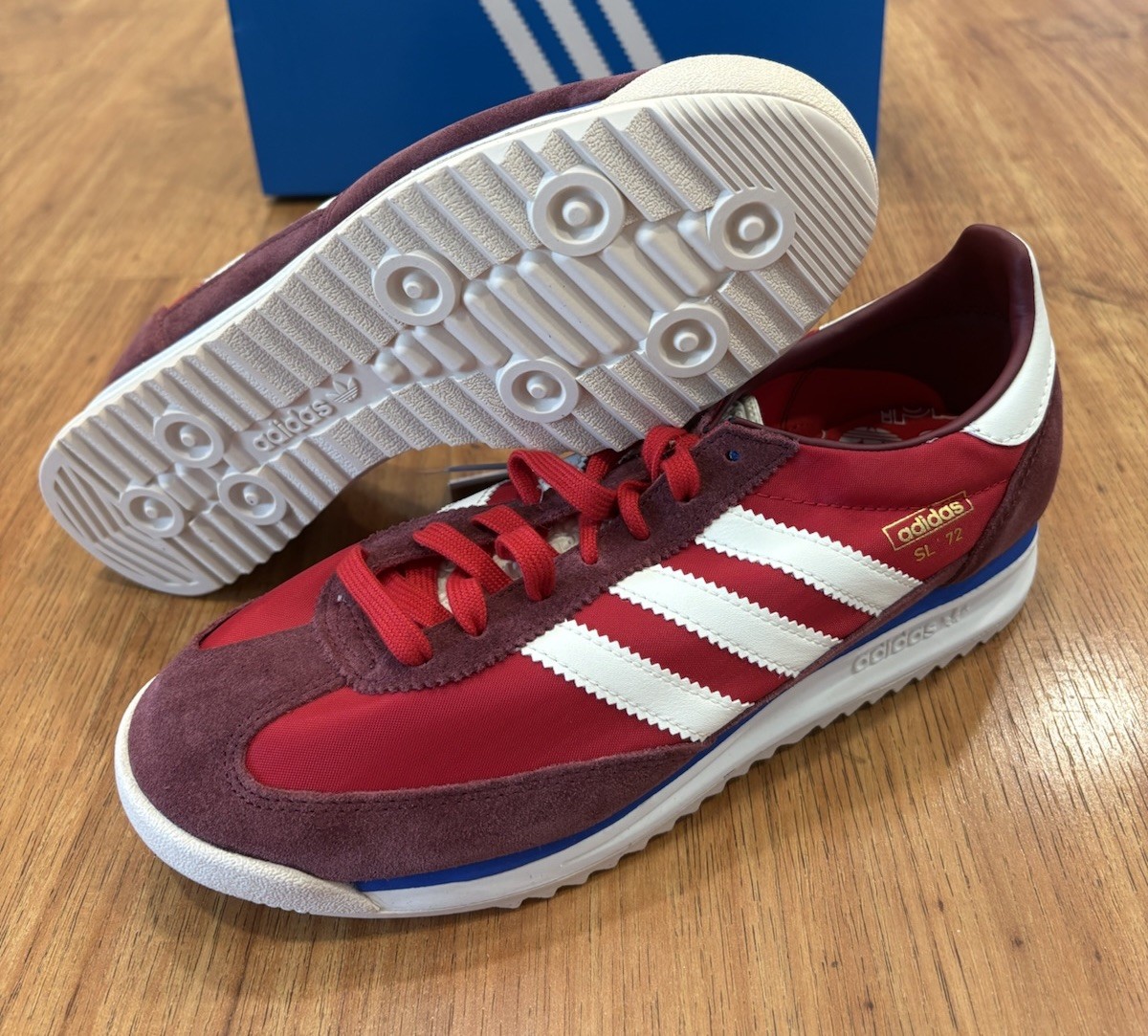 adidas Originals SL 72 RS Men's Sneakers JI1280 Shadow Red USA Sz 8 NIB