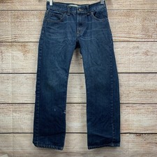 Levi's 505 Straight Leg Jeans Boys Size 12 Regular Denim Blue Distressed