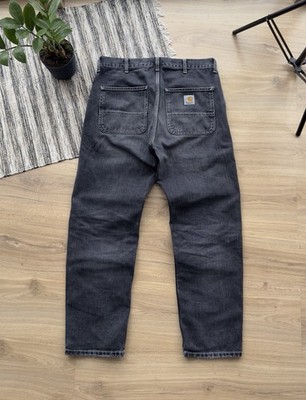 Vintage Carhartt Wip Penrod Pants Jeans Faded Black Gray Size M Men 31