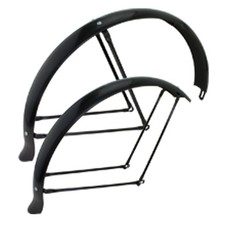 OG LOWRIDER 26" FLARED ADJUSTABLE STEEL BALLOON CRUISER FENDER SET BLACK