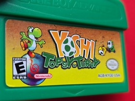 Game Boy Advance Yoshi: Topsy Turvy Nintendo GBA Handheld Authentic Saves Tilt