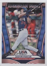 2020 Panini Donruss American Pride Blue 207/249 Andrew Vaughn Justin Foscue o7m