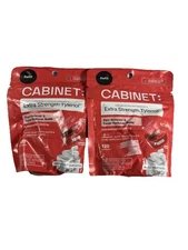 2 Cabinet Acetaminophen Pain Reliever Fever Reducer 120 Count Refills