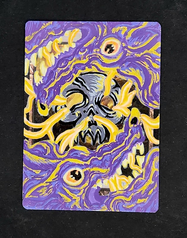 Magic The Gathering Swamp Altar Skull Wolves Monsters Hand Painted TCG MTG Proxy