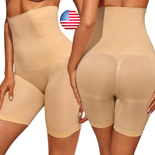 Womens Tummy Control Shapewear High Waisted Body Shaper Shorts Slimming Panties
