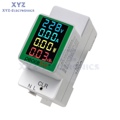 Digital Power Energy Voltmeter Ammeter Watt Kwh Power Meter Range AC50-300V 100A
