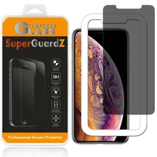 For iPhone 11 / Pro Max Privacy Anti-Spy Tempered Glass Screen Protector + Tray
