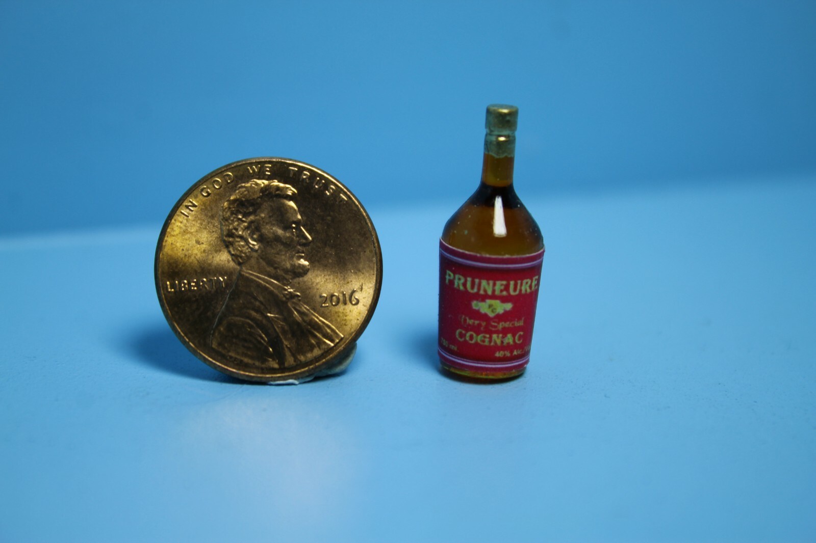 Dollhouse Miniature Replica Pruneur Cognac Liquor Bottle HR53972