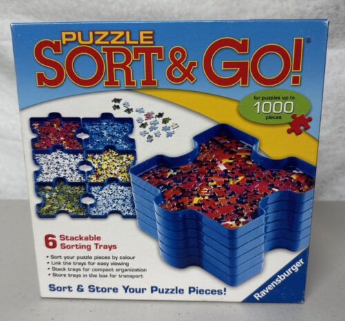 Ravensburger Puzzle Sort and Go 6 Stackable Sorting Trays Up To 1000 Pieces S5