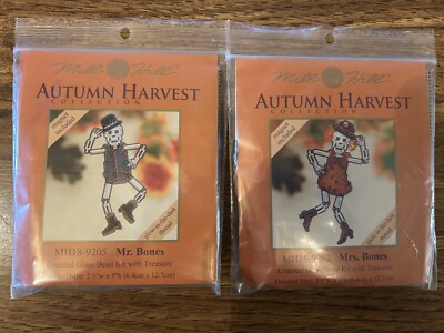 Mill Hill Counted Glass Bead Kits - Autumn Harvest - Mr. Bones & Mrs. Bones