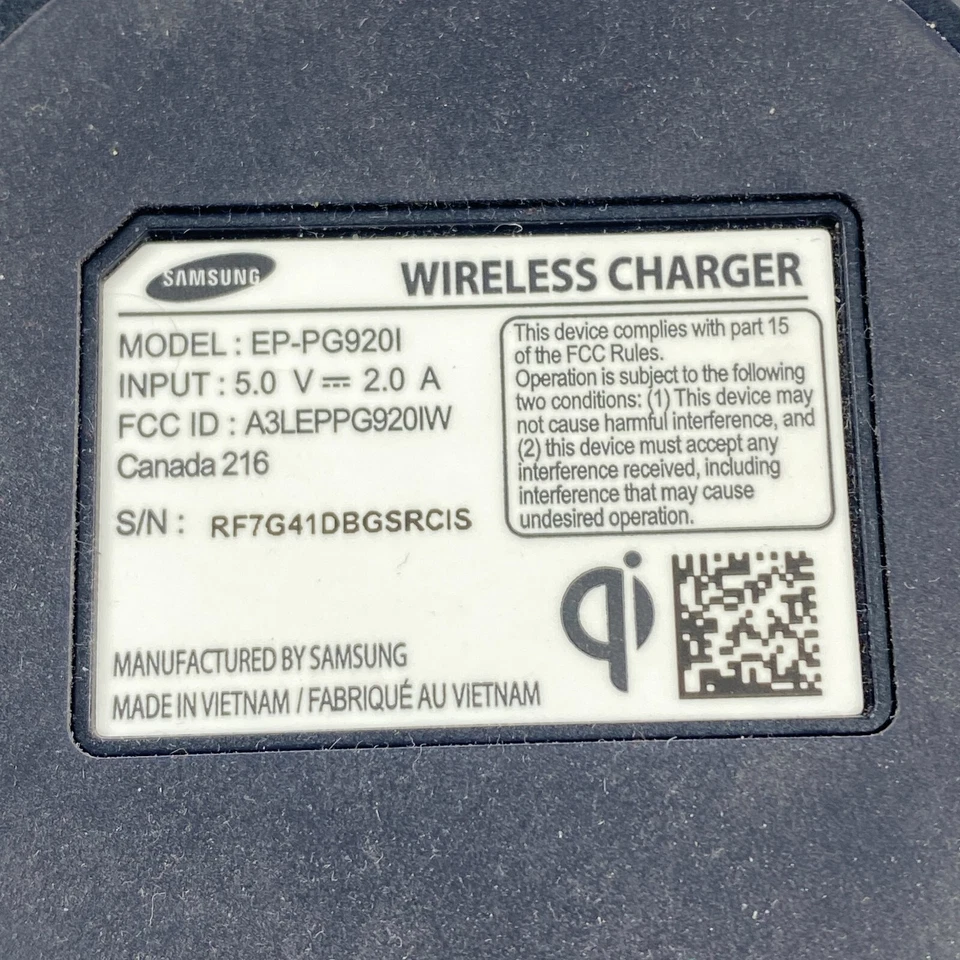 Base de carga inalámbrica para teléfono celular Samsung modelo EP-PG920I probada y funciona Foto 2 de 4