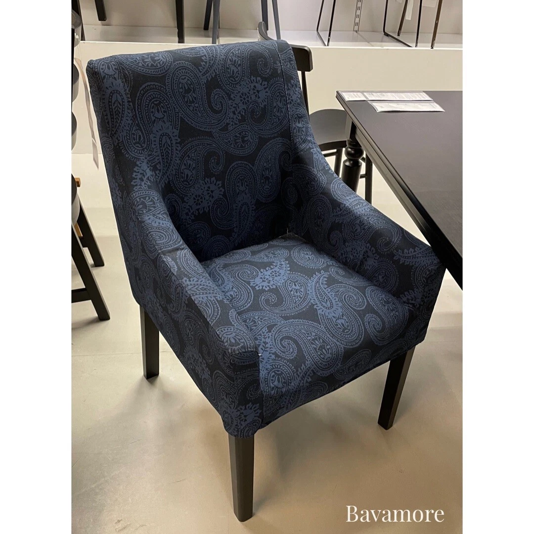 IKEA SAKARIAS Armchair cover Kvillsfors Dark Blue Paisley NEW