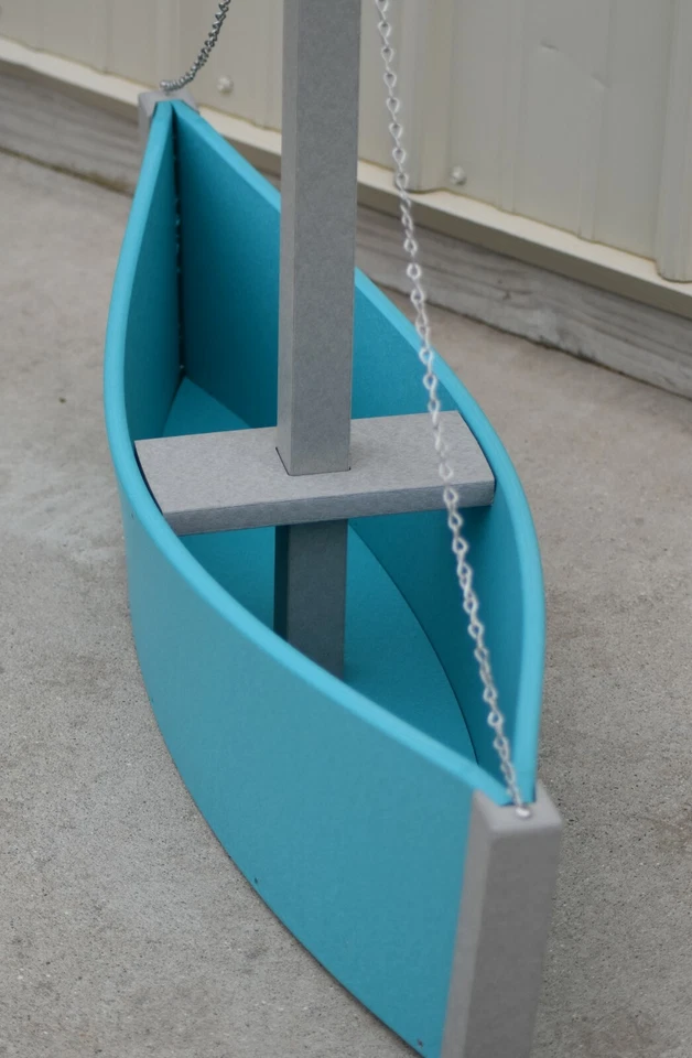 Maceta decorativa de 3 pies para velero de polietileno (plantador de flores para barco) Foto 4 de 4