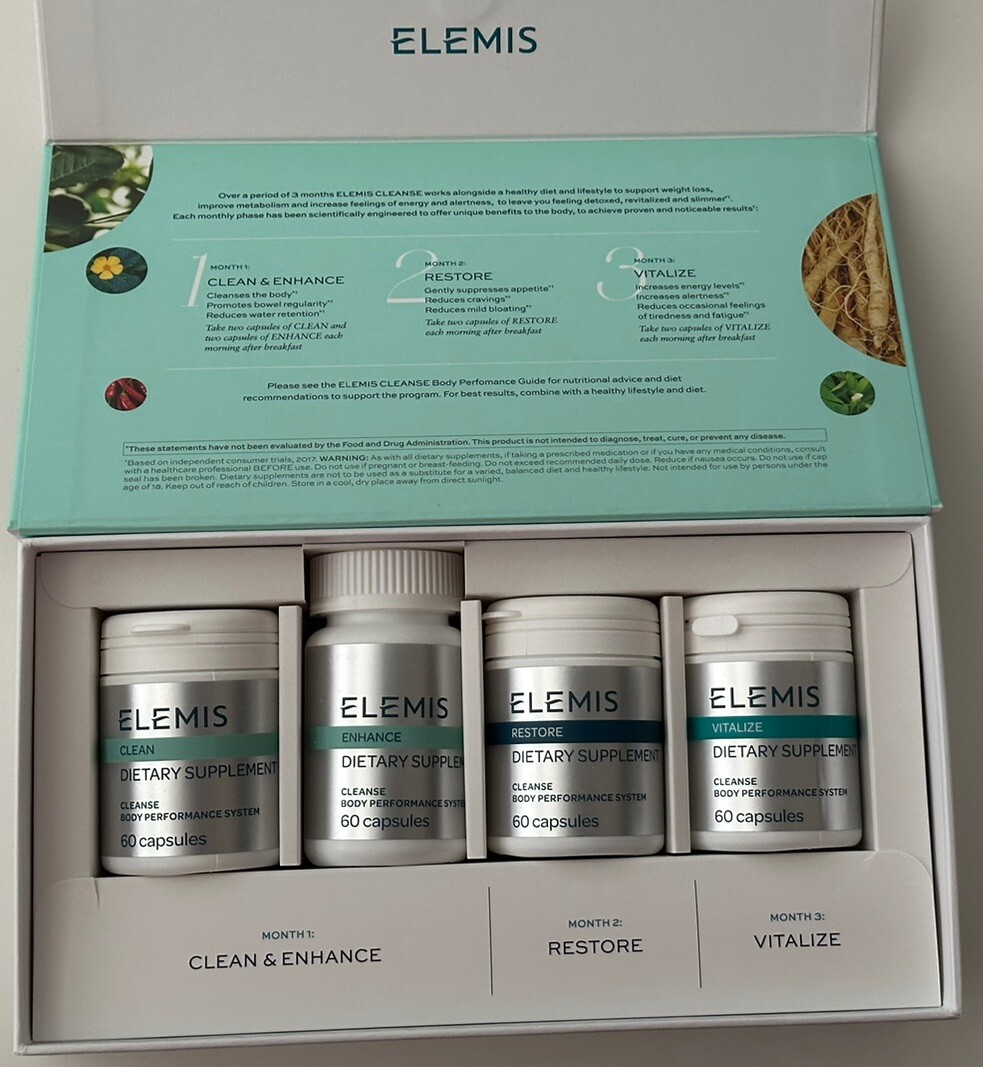 Elemis Cleanse Body Performance System 240 Capsules 90 Day Supply