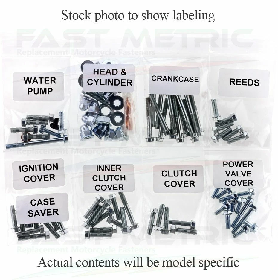 Kit de pernos de reconstrucción de motor Kawasaki KX 250 '88-'07 | Sujetadores ZINC estilo FÁBRICA Foto 2 de 4