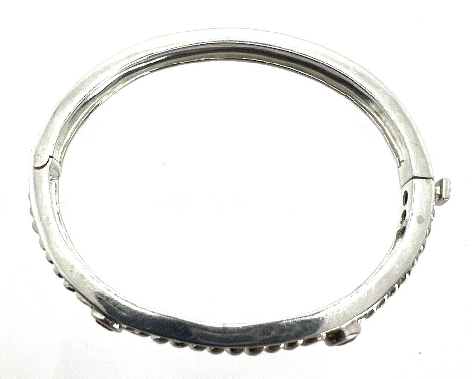 Pulseira articulada oval de prata esterlina Judith Ripka com roxo CZ 6,5 polegadas - Imagem 2 de 4