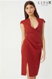 lipsy pleated bodycon dress
