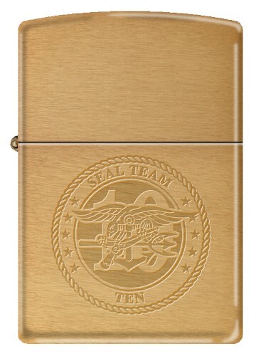 SEAL TEAM 10 Special Operations Zippo US Navy Sea, Air, Land Team Brushed Brass